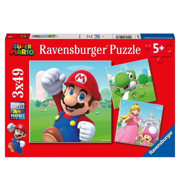 Super Mario puslespil 3 - i - 1, 49 brikker