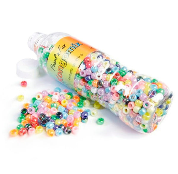 Kongoperler i bøtte, metallic