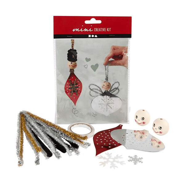 Jule DIY mini - kit, soldat og engel