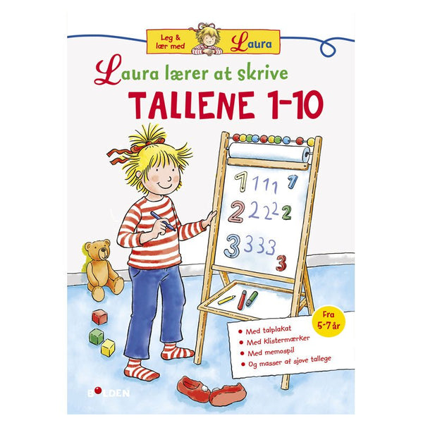 Laura lærer at skrive tallene 1 - 10