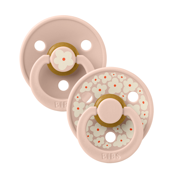 BIBS Studio Line 2 - pak sut str 1 med blomster, blush/blush