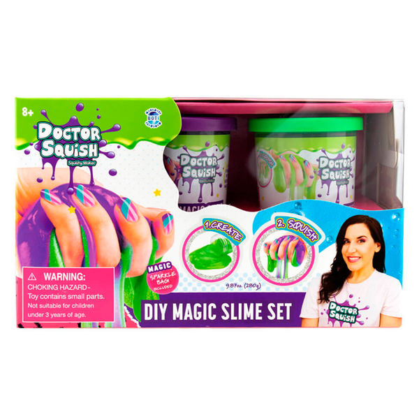 Doctor Squish Gør - det - selv Magisk Slim, grøn og lilla