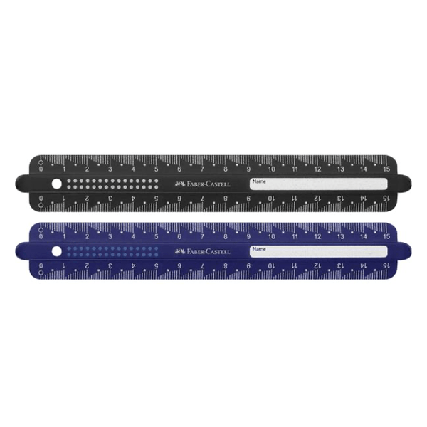 Faber - Castell lineal 15 cm, black + blue