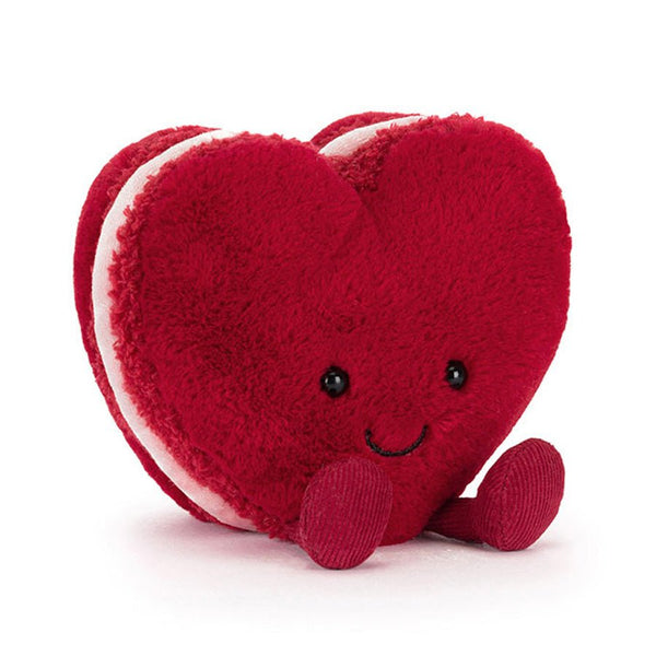 Jellycat Amuseables Arlette Hjerte Macaron, Rød