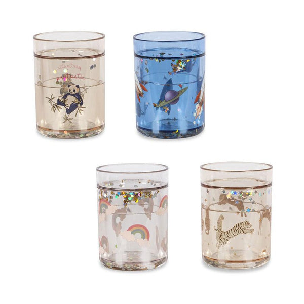 Konges Sløjd 4 - pak glitter kop, multi