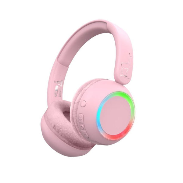 Lalarma trådløs høretelefon med lys, rosa