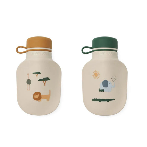 Liewood Lizzie 2 - pak smoothie flaske, safari sandy mix