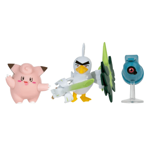 Pokemon battle figurer 3 - pak, Clefairy, Beldum