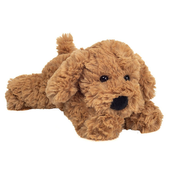 Teddy Hermann, liggende hund 20 cm - brun
