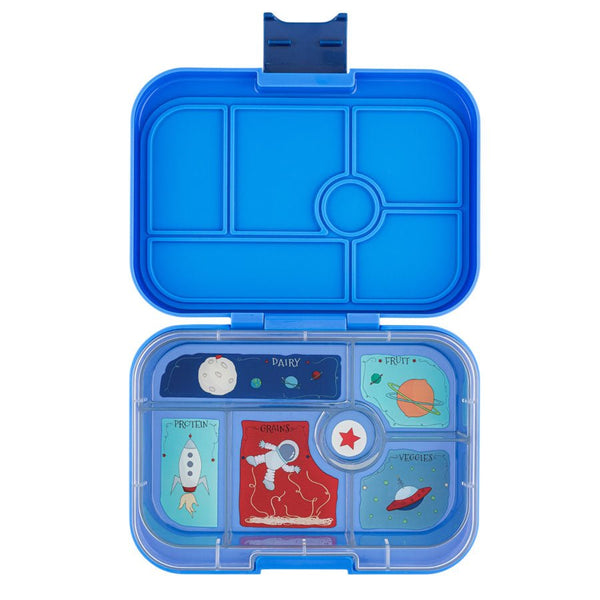Yumbox Original Madkasse M. 6 Rum, Surf Blue/Rocket Tray