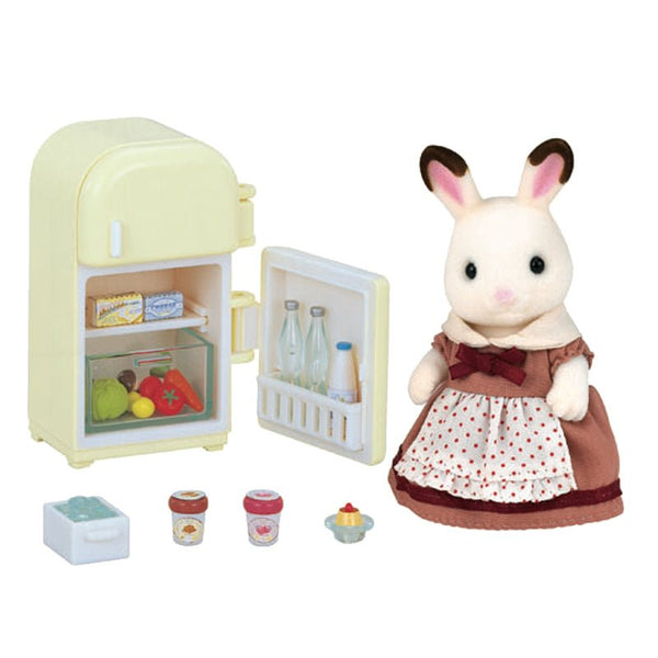 Sylvanian Families, køleskab og chokoladekanin mor
