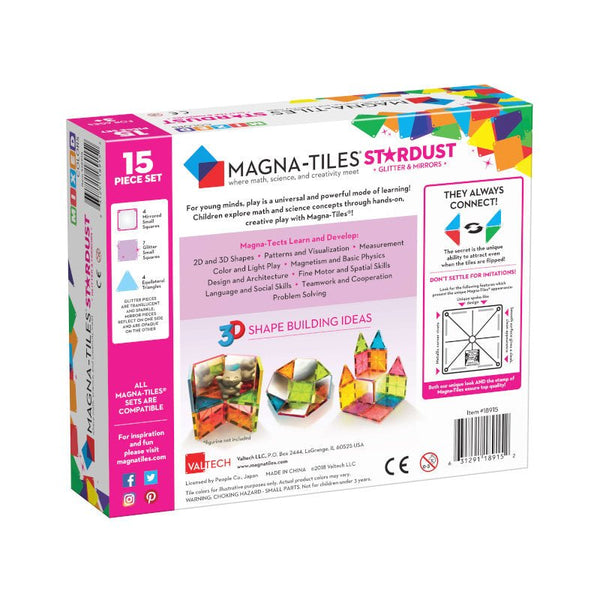 Magna - Tiles byggemagneter Stardust, clear - 15 dele
