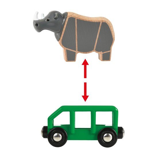 BRIO safari næsehornstog