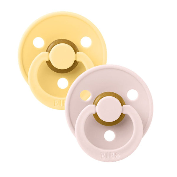 BIBS 2 - pak rund sut, str 2, Pale Butter/Petal