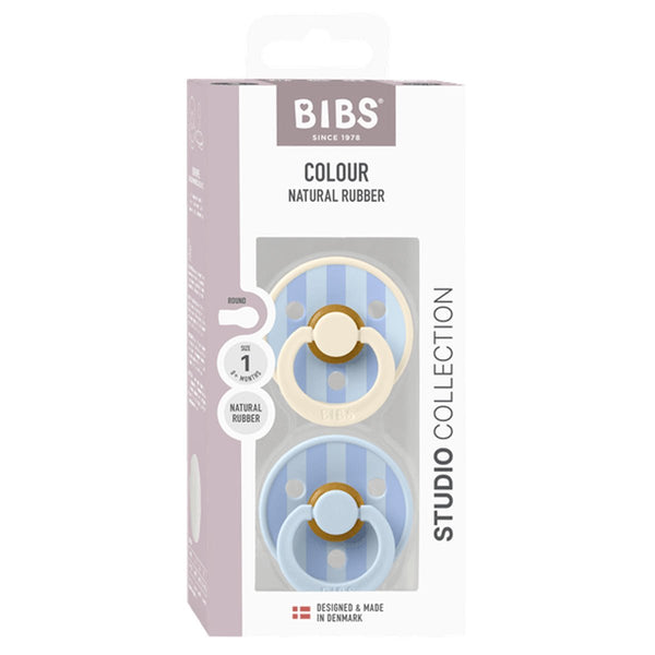 BIBS Studio Line 2 - pak sut str 2 baby blue dusty blue mix