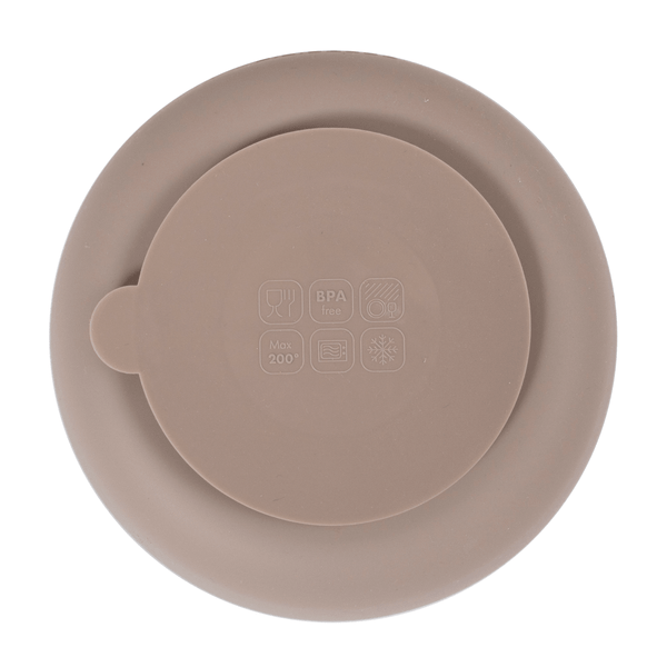 Filibabba Silikone tallerken 2 - pak, warm grey