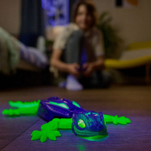 Hex Bots væg - kravlende gecko, glow in the dark