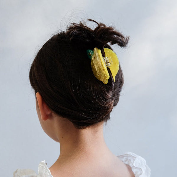 Mimi & Lula stor hårklemme, lemon acetate Amalfi