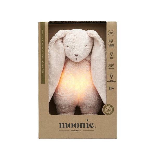 Moonie 2.0 Organic Humming kanin med lampe, rose