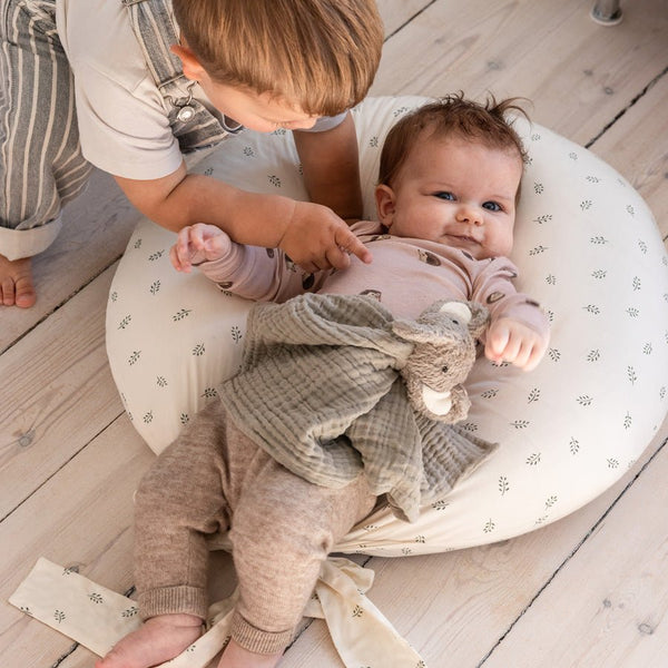 Sebra Ammepude, økologisk bomuld cream stripe