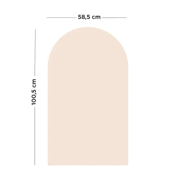 Ferflex® Magnetisk Tapet Tavle Med Rund Top - 1 m x 58 cm, Rosa Beige