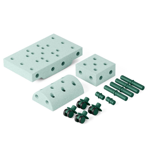 MODU Curiosity Sæt, 13 Dele - Ocean Mint/Forest Green