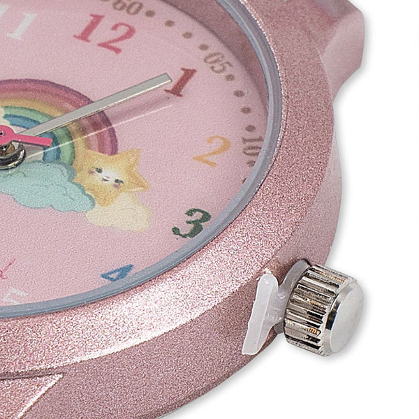 Børne Armbåndsur i Rainbow Glitter