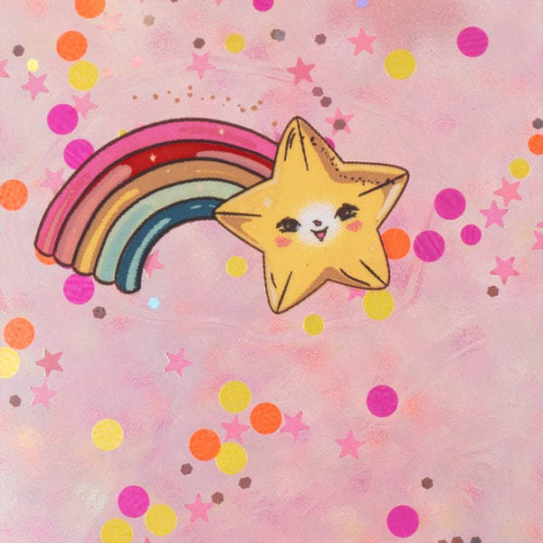 Glitter Hoppebold med Regnbue