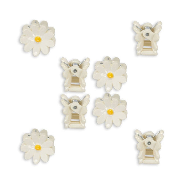 Konges Sløjd 8 - Pak Daisy Mini Hår Klemmer, Antique White