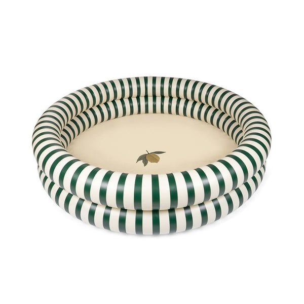 Basic 2 Ring Pool Stor i Green Stripe