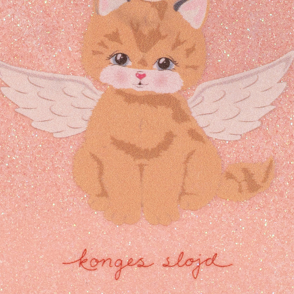 Pung med Kat i Cerise Glitter Pink