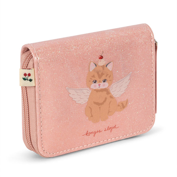 Pung med Kat i Cerise Glitter Pink