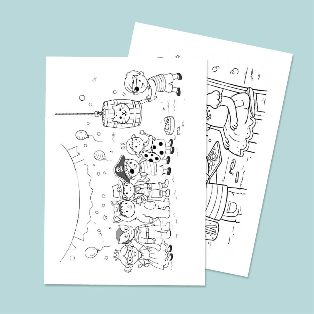 Gratis fastelavnstegninger: Print selv og farv de sjoveste kostumer!