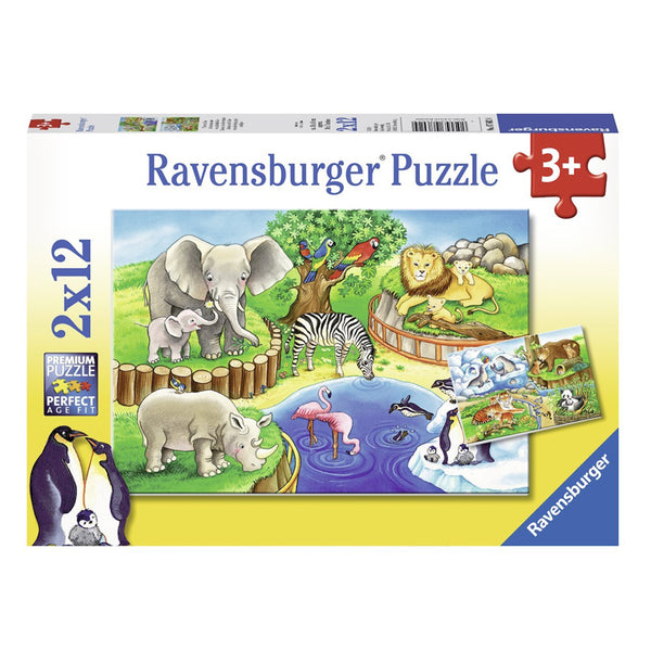 Ravensburger puslespil, dyr i zoo - 12 brikker