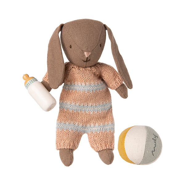 Maileg Kanin Sæt Micro, Brun - Støvet Rosa