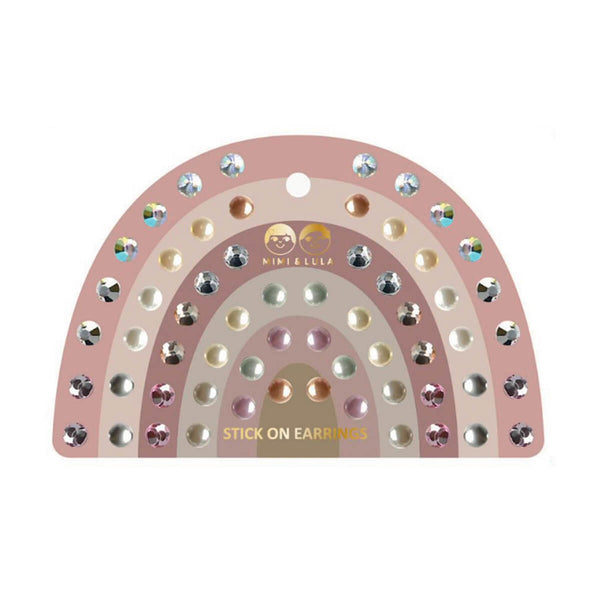 Mimi & Lula Ørestickers 30 Par, Pink Gem Ear Rings