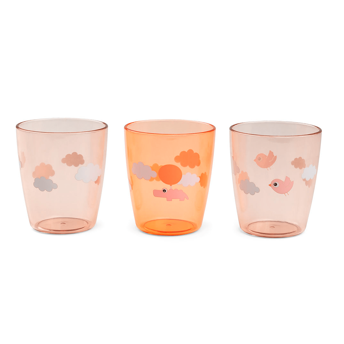 Done by Deer 3 - pak Yummy mini glas, happy clouds papaya