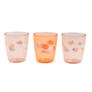 Done by Deer 3 - pak Yummy mini glas, happy clouds papaya