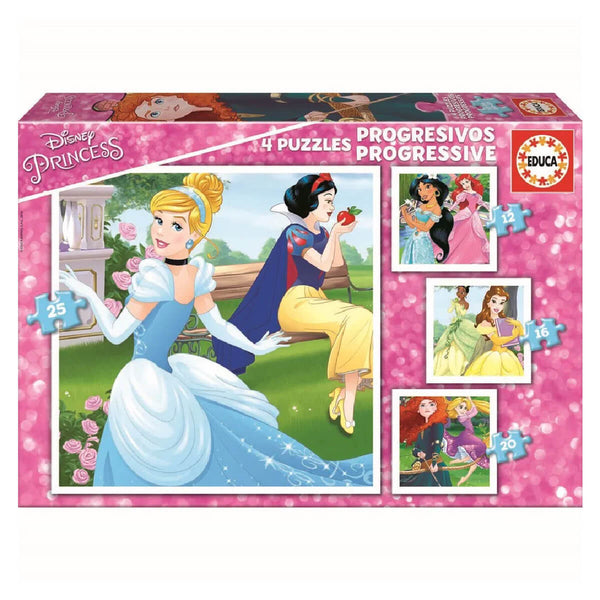 Educa Puslespil 4 Stk, Prinsesser