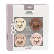 Bibs 4 - pak rund sut, str 2 - ivory/blush/woodchuck/blossom