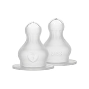 Bibs sutteflaskehoveder 2 - pak, silikone fast flow