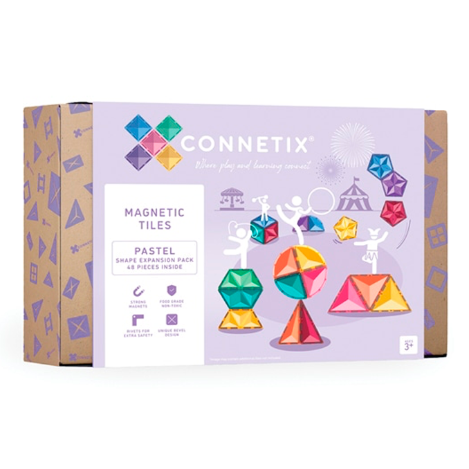 01_Connetix byggemagneter pastel shape, Expansion Pack - 48 dele-2.png