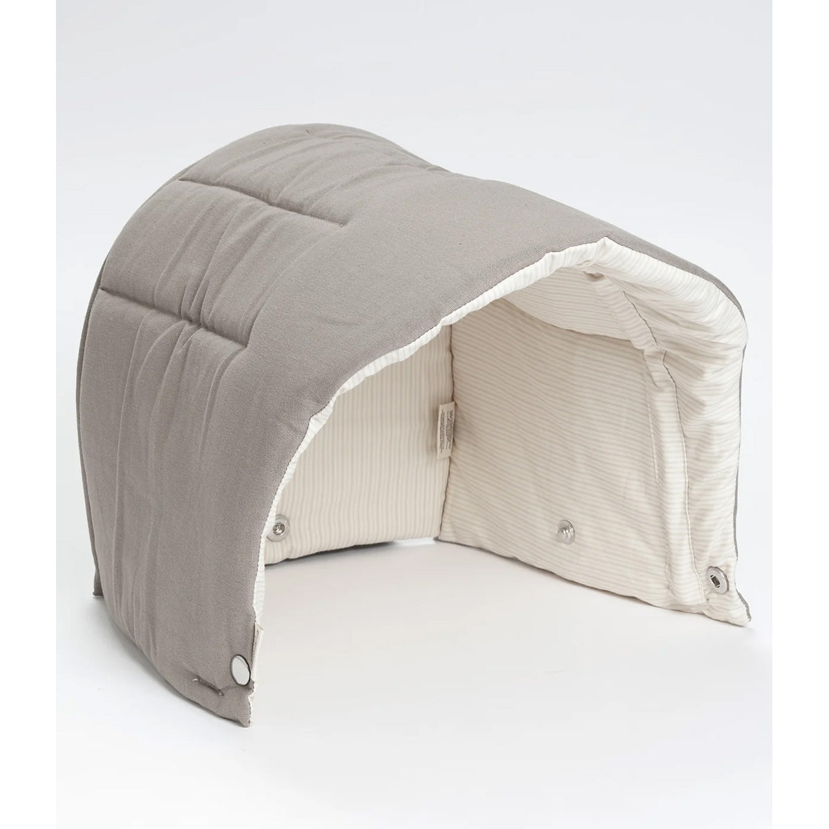 01_Copenhagen Colors Multifunktionel kaleche til babylift, dark grey solid w. cream stripe-3.jpg