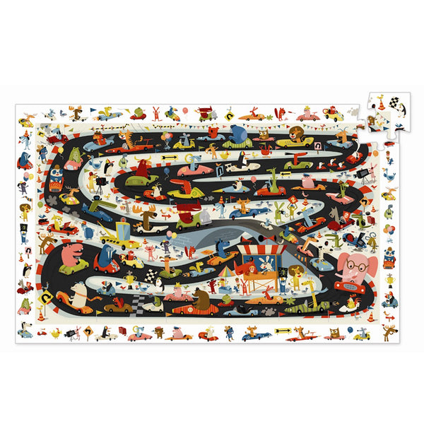 Djeco oberservationspuslespil, Racerløb - 54 brikker