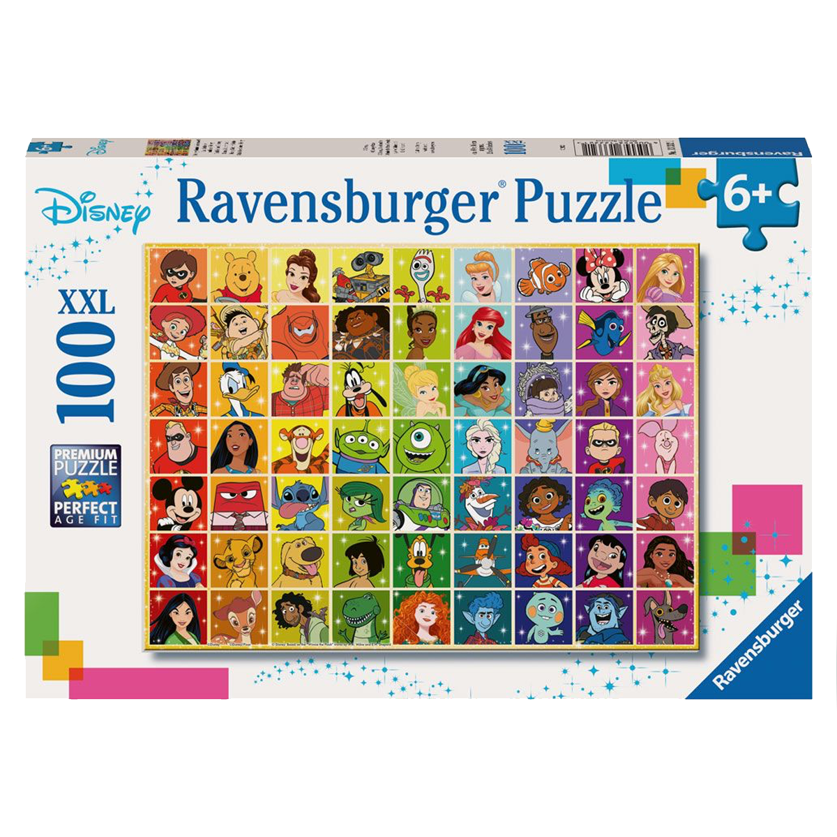 Disney multi character puslespil, 100 brikker