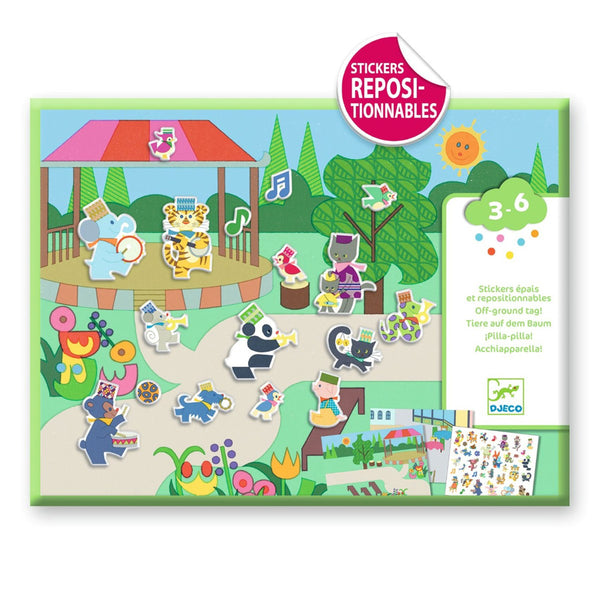 Djeco genanvendelige klistermærker, parade