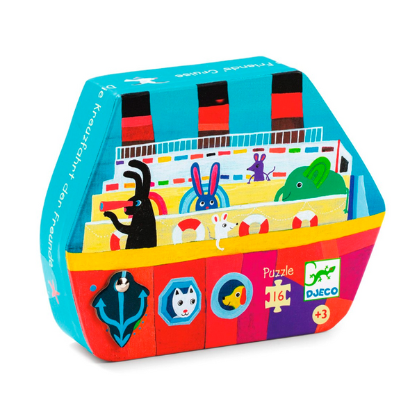 Djeco silhuetpuslespil, færge, 16 brikker