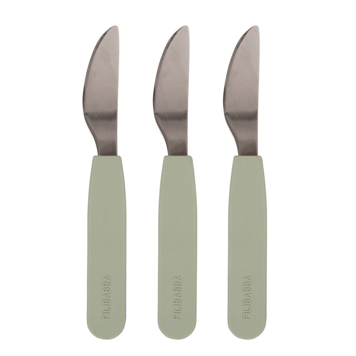 Filibabba Silikone knive 3 - pak, green