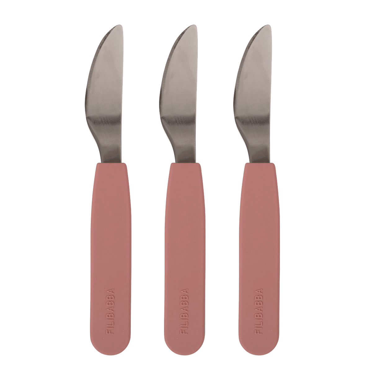 Filibabba Silikone knive 3 - pak, rose