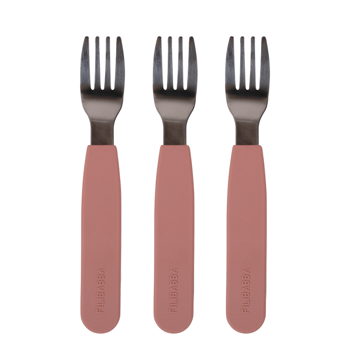 Filibabba Silikone gafler 3 - pak, rose